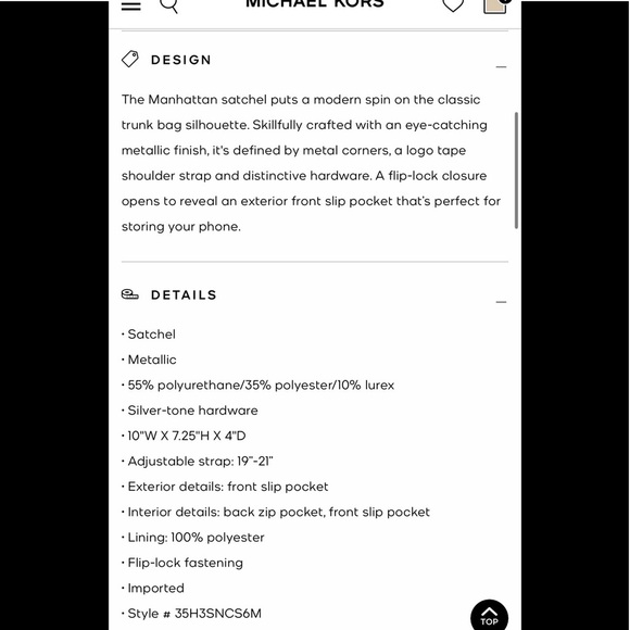 NWT Michael Kors Manhattan Convertible bag - Picture 8 of 8